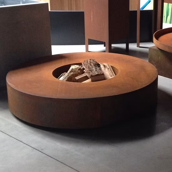 Queimador de fossa de aço corten