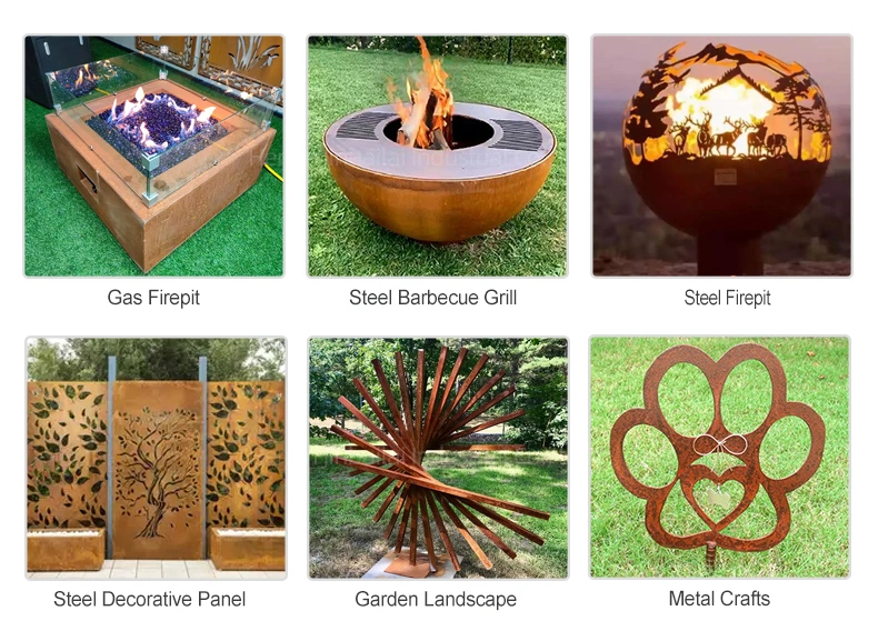 Garden Simple Corten Steel Metal Decoration Lawn Border Edging