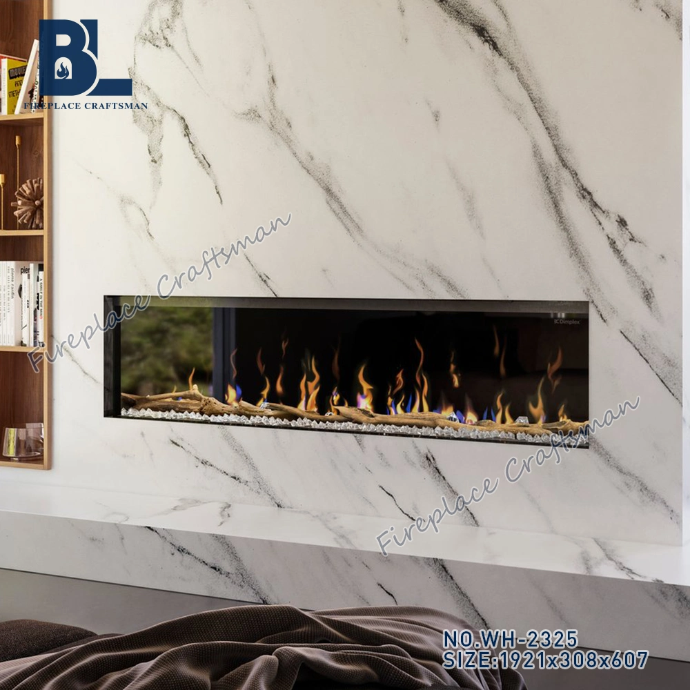 Hanging Wall Mounted Mirrored Three Sides Waterdamp Haard Wood Burning Pellet Stove Safety Electric Fireplace