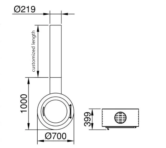 Wood Burning Stove Hanging Fireplace