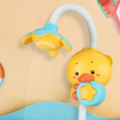 Brinquedos de água para banho de pato para bebês Pato pequeno Chuveiro elétrico Brinquedos para crianças que borrifam água no banheiro