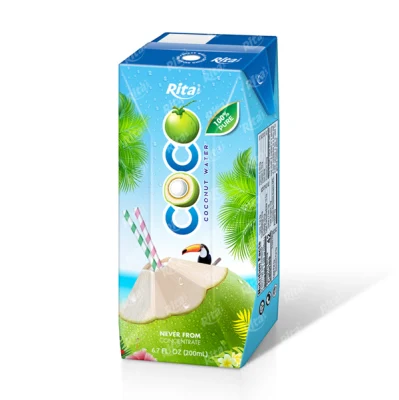 Caixa de papel 200ml de água de coco bom preço e melhor sabor