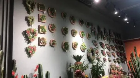 Cacto para decoração de casa artificial de 23 polegadas com planta de vaso de flores de plástico cinza